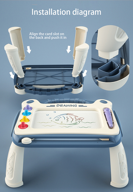 Montessori Tablet graficzny z magnesami - kreatywna zabawka do rysowania dla dzieci w wieku 2-4 lata - Wianko - 5