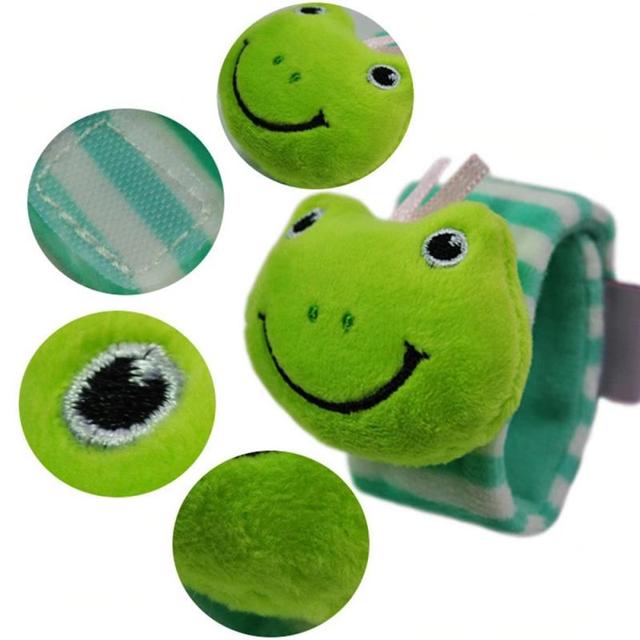 Zabawki sensoryczne piłki pluszowe z opaskami na nadgarstki dla dzieci - grzechotki przyciągające uwagę - Wianko - 7