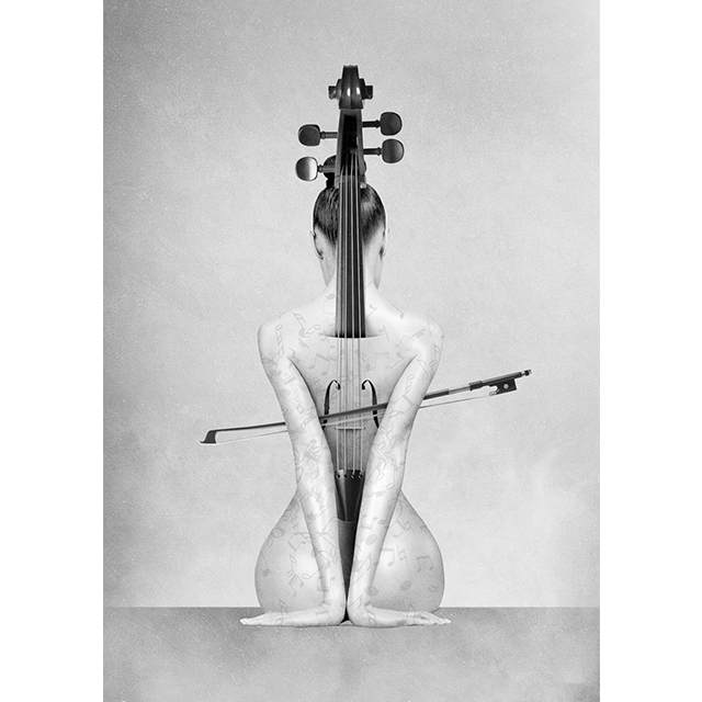 Malarstwo na płótnie - czarno-biała sztuka - plakat z seksowną dziewczyną grającą na skrzypcach - wystrój wnętrz - Wianko - 7