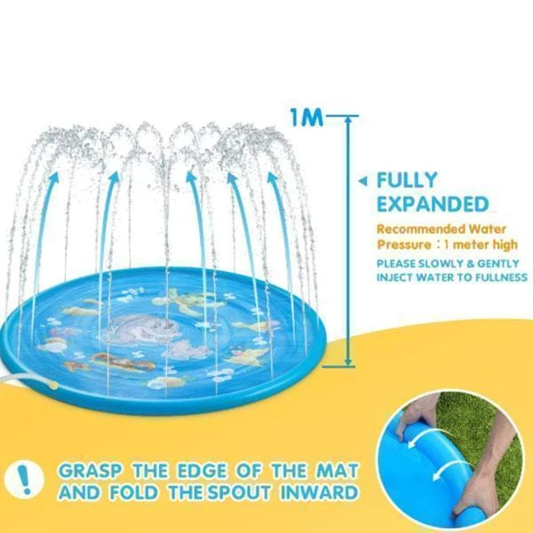 Matka wody Splash zraszacz - zabawka nadmuchiwana okrągła o długości 100, 150 lub 170 cm do zabawy na zewnątrz dla dzieci - Wianko - 9