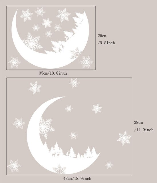 Naklejki elektrostatyczne na śnieżynki i dekoracje świąteczne, boże narodzenie, nowy rok - Wianko - 1