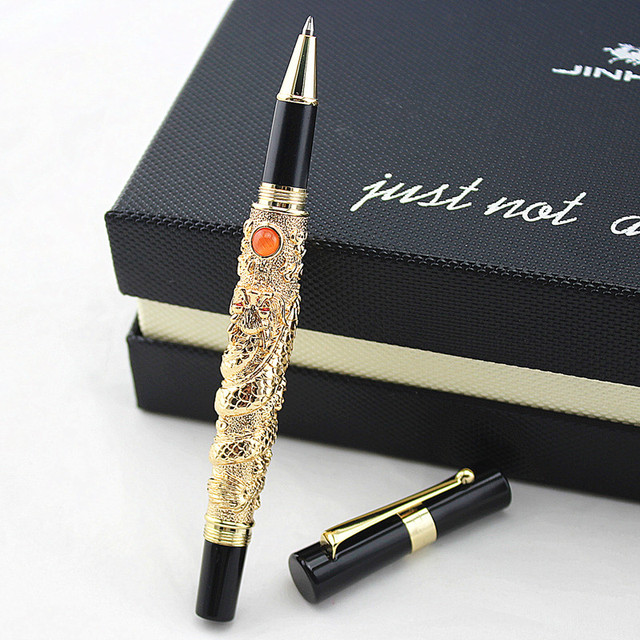 Prezentujemy długopis kulkowy JINHAO Vintage o stalówce 0.7mm, wysokiej jakości, luksusowy, biurowy - Caneta - Wianko - 3