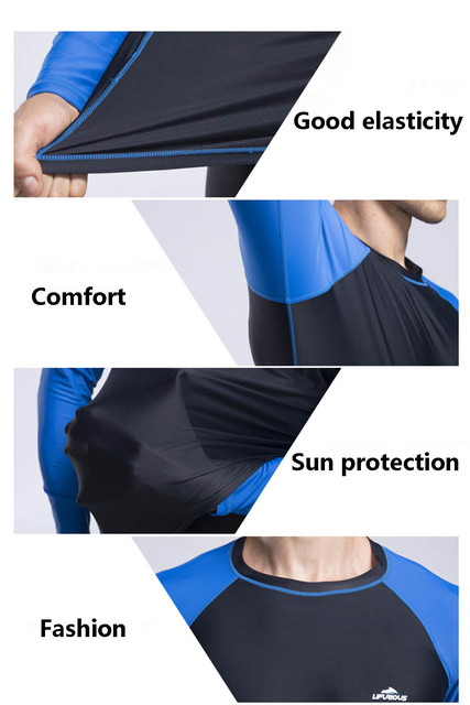 Męska koszula plażowa ze stretchem i długimi rękawami do surfingu z ochroną UV Lycra moda UPF 50+ - Wianko - 4