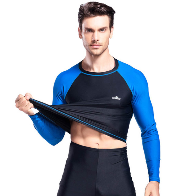 Męska koszula plażowa ze stretchem i długimi rękawami do surfingu z ochroną UV Lycra moda UPF 50+ - Wianko - 7