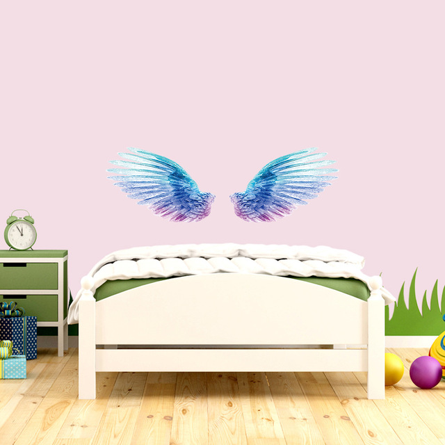 Artystyczne, ręcznie malowane skrzydła anioła - naklejka ścienno-dekoracyjna luminous, świecąca w nocy, symulacja Blu-ray, Home Decor, dla dzieci, księżniczka - Wianko - 14