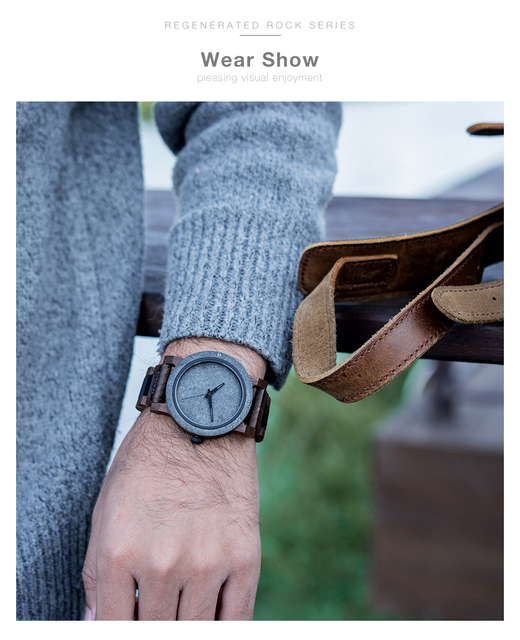 Zegarek męski BOBO BIRD z marmurowym drewnianym projektem, marki Top Luxury Brand, kwarcowy najlepszy prezent świąteczny - Wianko - 13