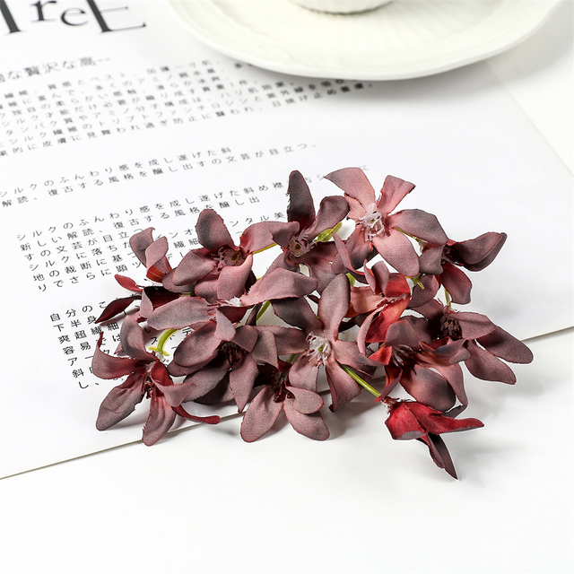 10/20 sztuk sztuczne storczyki gradientu orchidea magnolii - dekoracje DIY i ozdoby bożonarodzeniowe - Wianko - 9