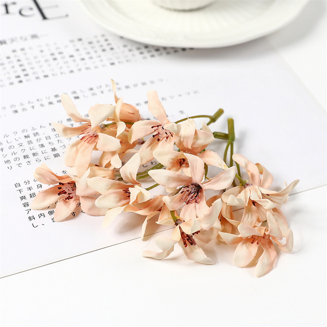 10/20 sztuk sztuczne storczyki gradientu orchidea magnolii - dekoracje DIY i ozdoby bożonarodzeniowe - Wianko - 18