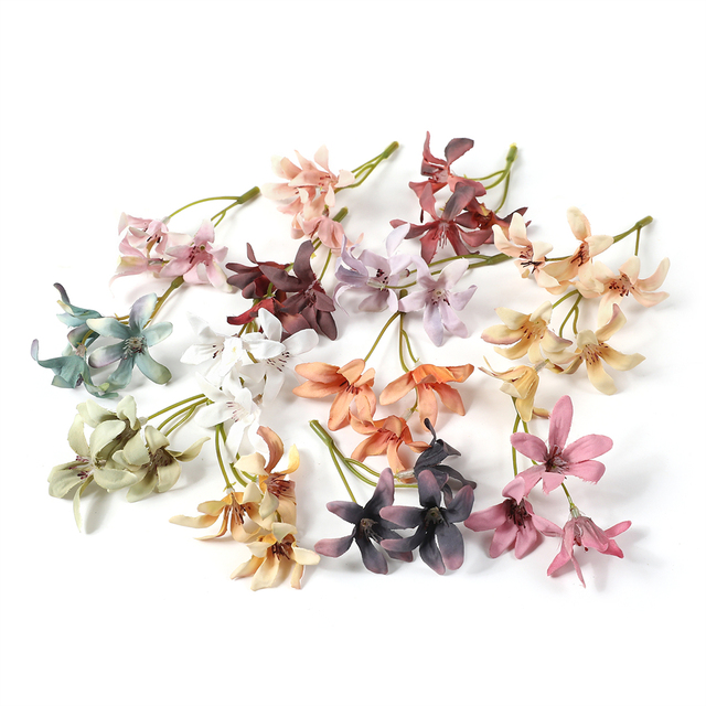 10/20 sztuk sztuczne storczyki gradientu orchidea magnolii - dekoracje DIY i ozdoby bożonarodzeniowe - Wianko - 4