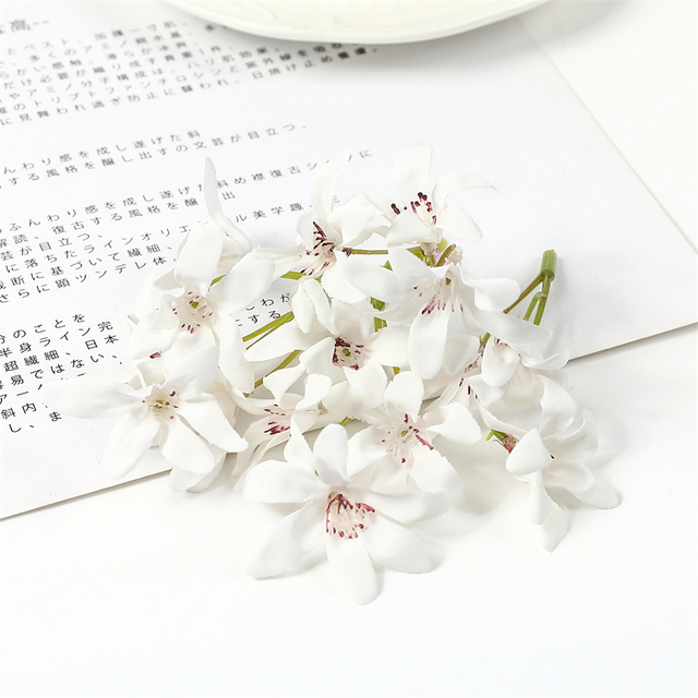 10/20 sztuk sztuczne storczyki gradientu orchidea magnolii - dekoracje DIY i ozdoby bożonarodzeniowe - Wianko - 16
