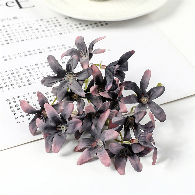 10/20 sztuk sztuczne storczyki gradientu orchidea magnolii - dekoracje DIY i ozdoby bożonarodzeniowe - Wianko - 17