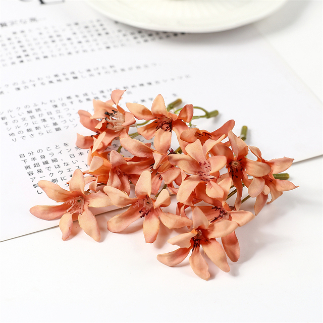 10/20 sztuk sztuczne storczyki gradientu orchidea magnolii - dekoracje DIY i ozdoby bożonarodzeniowe - Wianko - 6