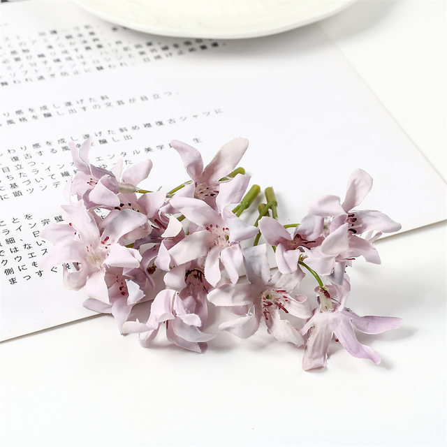 10/20 sztuk sztuczne storczyki gradientu orchidea magnolii - dekoracje DIY i ozdoby bożonarodzeniowe - Wianko - 14
