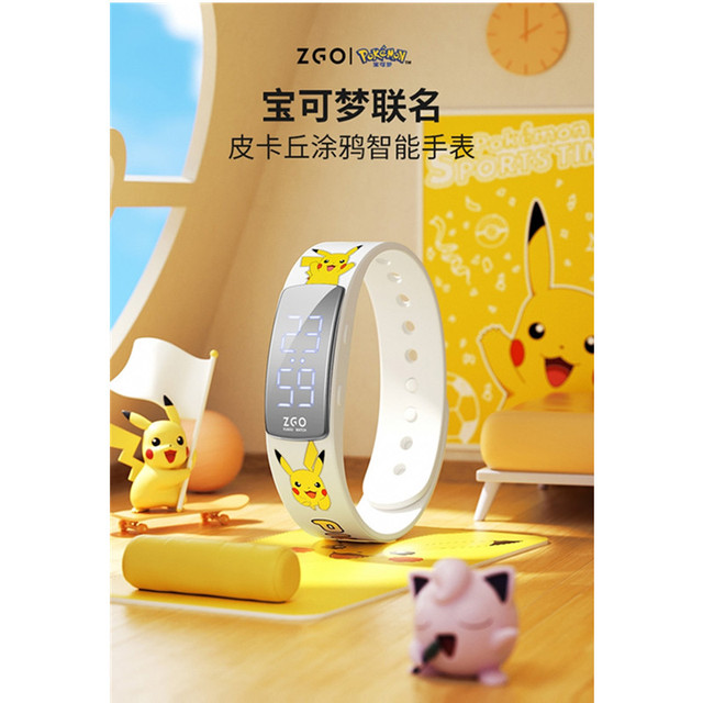 Inteligentny zegarek Pokemon Pikachu Cartoon z nadgarstkiem - czas rzeczywisty, dane sportowe, prezent dla chłopców i dziewczynek, oryginalne opakowanie - Wianko - 12