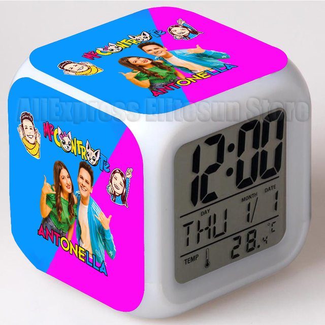 Budzik Kids Me Contro Te 3D Cartoon z termometrem - Wianko - 33
