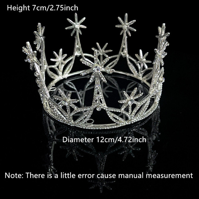 Ślubna barokowa korona dla nowożeńców wysokiej klasy opaska damska Rhinestone księżniczka korona śubne nakrycie głowy tiary HQ0177 - Wianko - 1