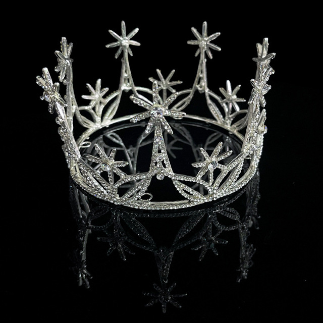 Ślubna barokowa korona dla nowożeńców wysokiej klasy opaska damska Rhinestone księżniczka korona śubne nakrycie głowy tiary HQ0177 - Wianko - 2