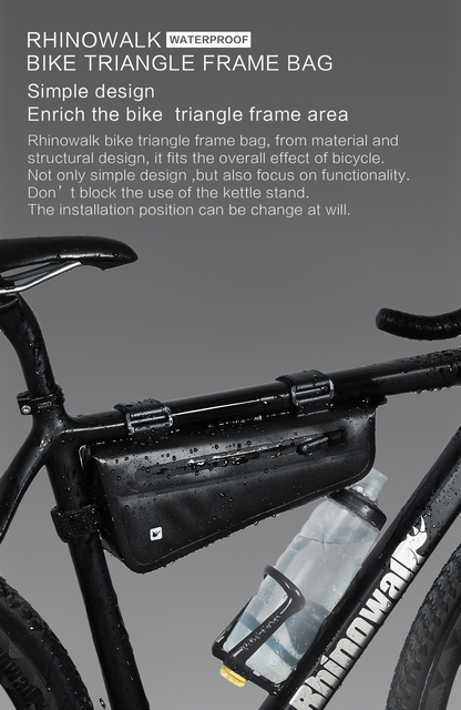 Rhinowalk wodoodporny zestaw torba na rower - duży worek z ramą MTB - Wianko - 33