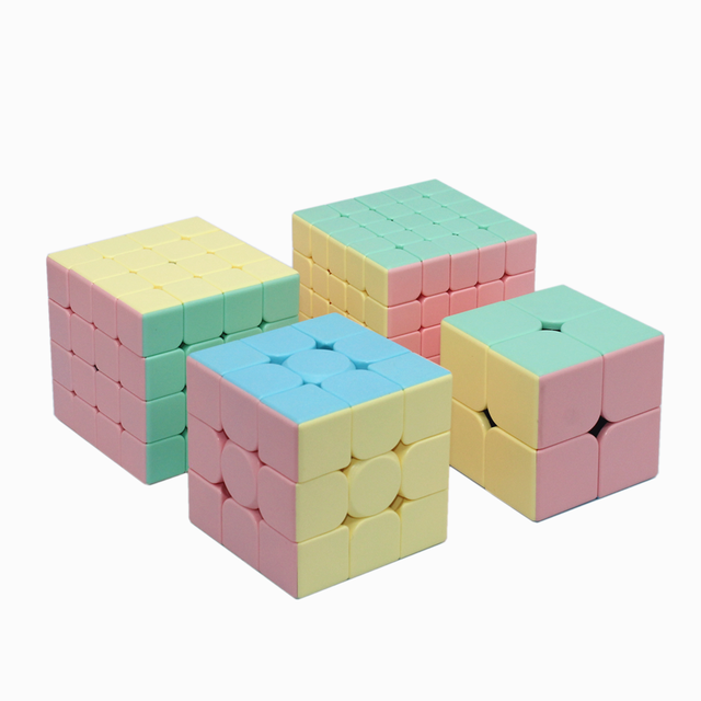 Moyu Macarons - Kostka Rubika (4 sztuki) + Kostka Prędkościowa (5 sztuk) - Zamknięta w Pudełku - Gra Edukacyjna i Zabawka dla Dzieci - Wianko - 1