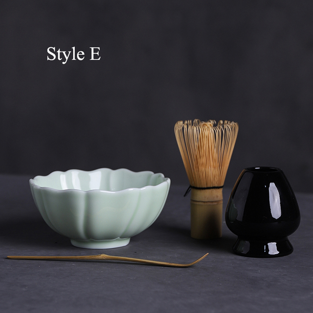 Zestaw do herbaty matcha: miska ceramiczna, trzepaczka bambusowa, szufelka - zestaw 4 szt - Wianko - 7