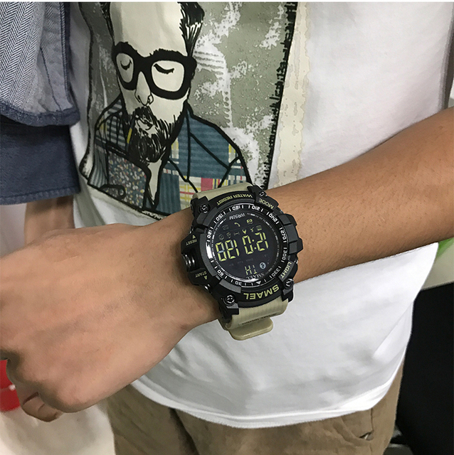 SMAEL 1617B - zegarek cyfrowy męski, wodoszczelny, czarny - Wianko - 22