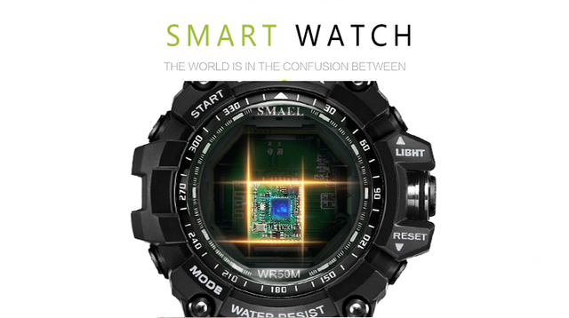 SMAEL 1617B - zegarek cyfrowy męski, wodoszczelny, czarny - Wianko - 8