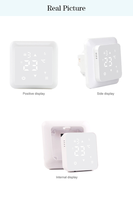 Tuya inteligentny termostat WiFi do regulacji temperatury pomieszczeń dla kotłów gazowych z Alexa i Google Home - Wianko - 8