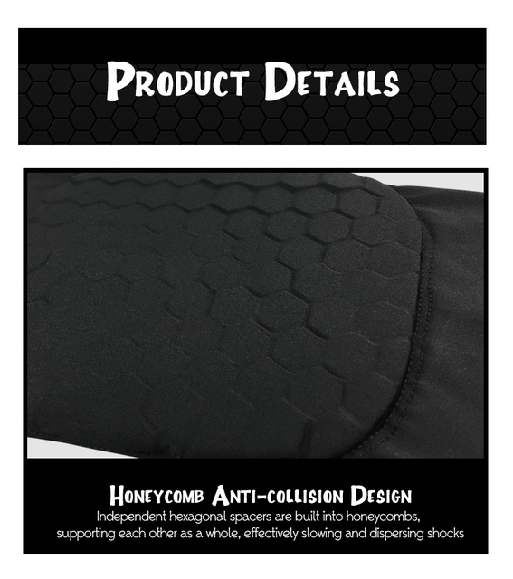 Honeycomb antypoślizgowe ochraniacze na kolana do koszykówki i piłki nożnej dla kobiet i mężczyzn z kompresją - Wianko - 17