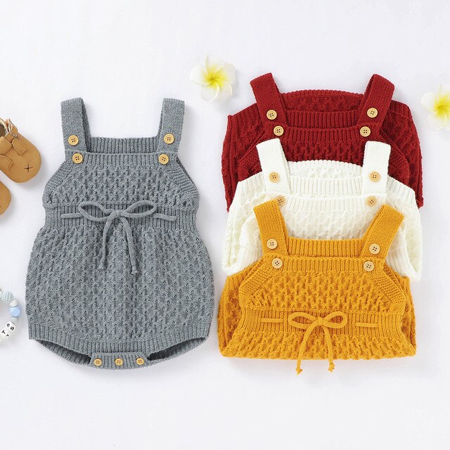 Ubrania zimowe dla noworodków - jak kamizelka, sweter, kombinezon/body - chłopcy i dziewczynki - dzianina - Wianko - 7