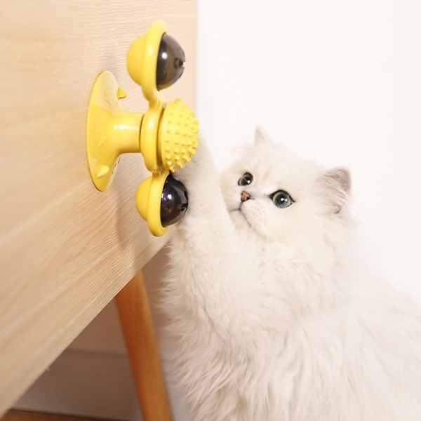 Interaktywny wiatrak zabawka dla kota - puzzle, trening, drapanie, szczotka do włosów - Wianko - 6