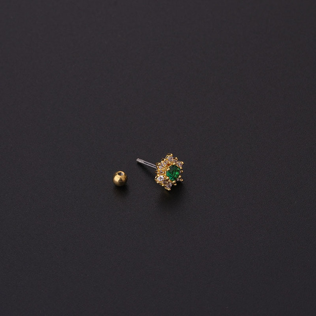 Kolczyk do ucha chrząstki – tęczowy kwiat, kość z tzw. przegrodą – biżuteria dla kobiet - Wianko - 26