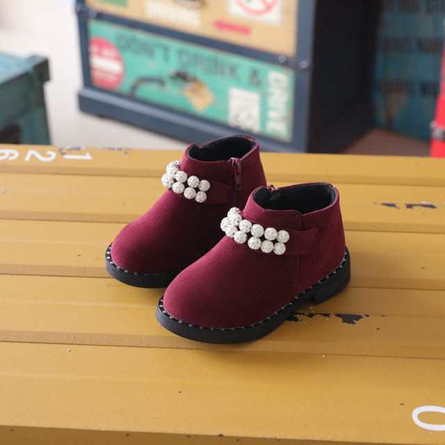 Księżniczka - modowe, zroszione botki dziecięce na jesień i zimę 2020 - nowe skórzane buty dla małych dziewczynek w wieku od 1 do 6 lat - Wianko - 16