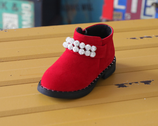 Księżniczka - modowe, zroszione botki dziecięce na jesień i zimę 2020 - nowe skórzane buty dla małych dziewczynek w wieku od 1 do 6 lat - Wianko - 12
