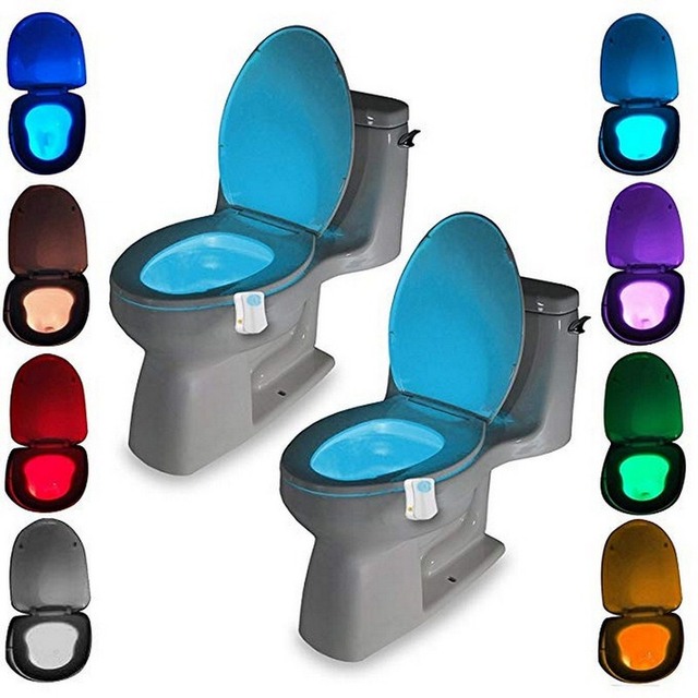 Inteligentna lampka nocna do WC - czujnik ruchu, 8 kolorów, wodoodporna - Wianko - 1
