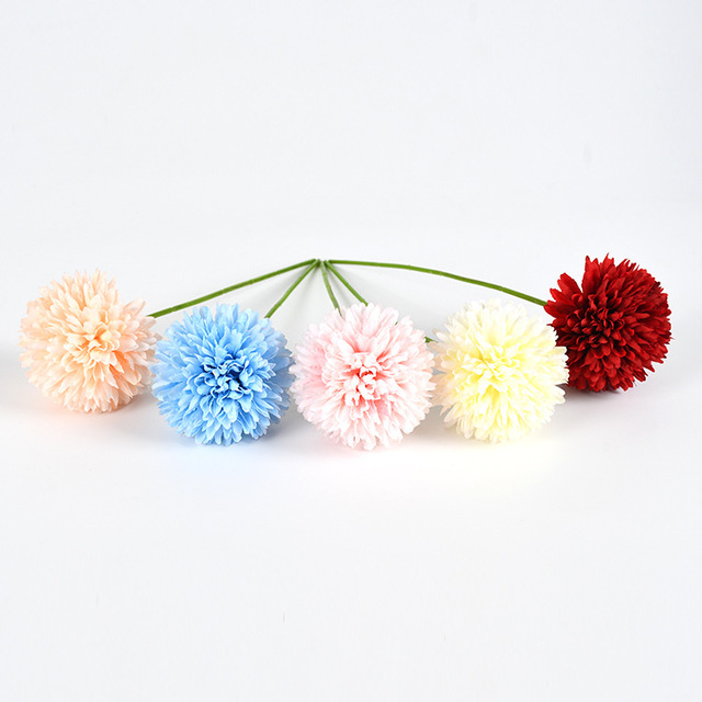Sztuczny bukiet kwiatów mniszka z symulacją piłki, 3 głowy - prezent walentynkowy, dekoracja domowa - Wianko - 17