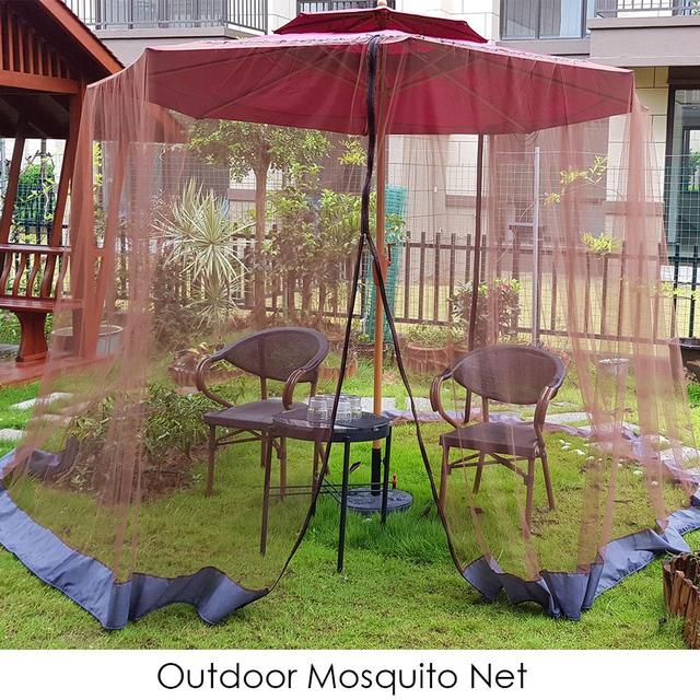 Spray na komary Patio - pokrowiec na parasol z moskitierą, odporny na UV, idealny na zewnątrz, do campingów i stoczni - Wianko - 2
