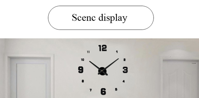 Duży nowoczesny zegar ścienny 3D do sypialni - samoprzylepny, dekoracyjny - Wianko - 21