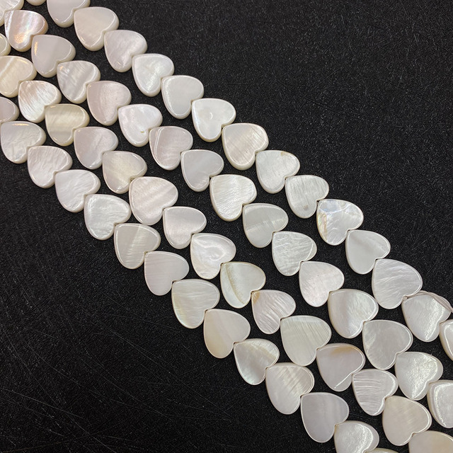 Naturalne muszle słodkowodne w kształcie serca z masy perłowej - luźne koraliki do biżuterii DIY - Wianko - 10