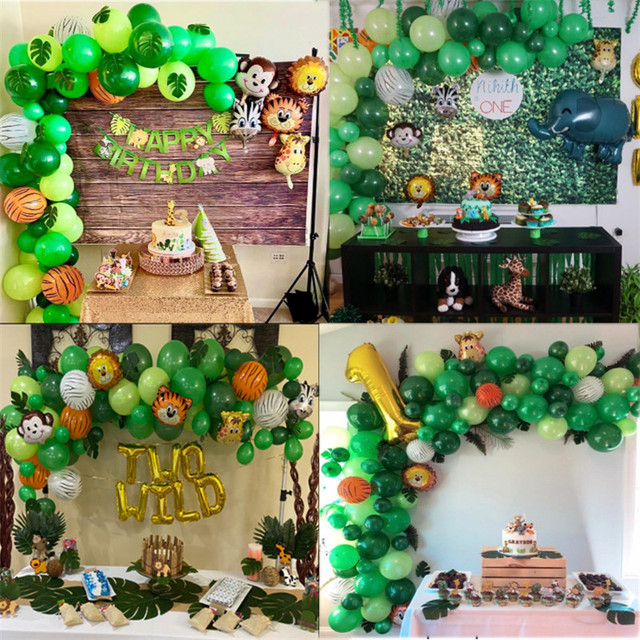 Dekoracje łuk balonowy z motywem safari dla przyjęcia urodzinowego i Baby Shower dla chłopców - 1 2 3 4 5 lat - DIY - Wianko - 3