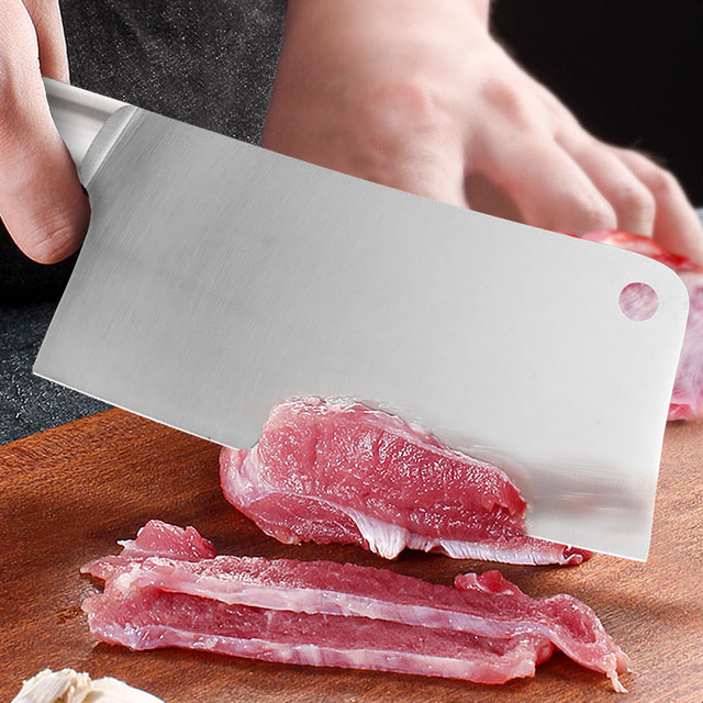 Profesjonalny chiński nóż kuchenny 7-calowy ze stali nierdzewnej do mięsa, kości i siekania - Wianko - 5
