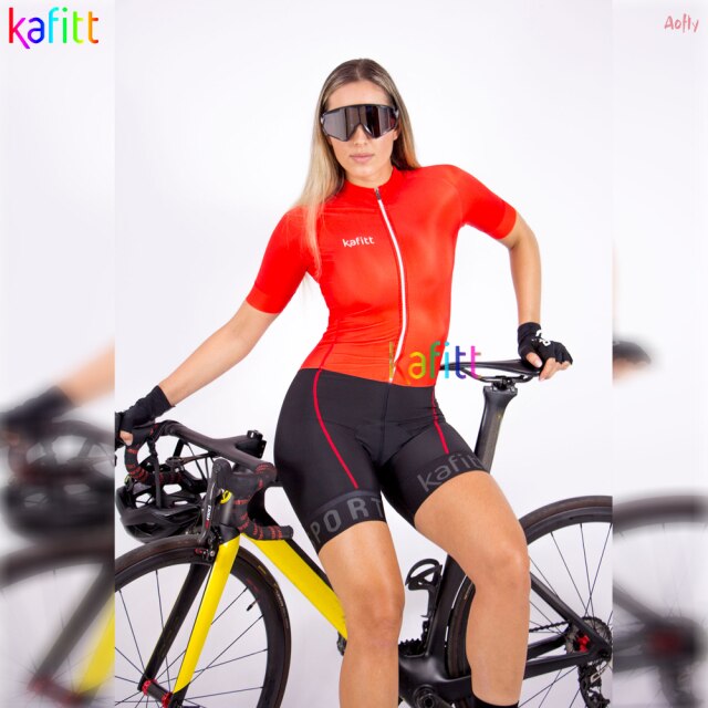 Kombinezon rowerowy Kafitt dla kobiet - krótki, letni, małpa, Triathlon Skinsuit - zestaw odzieży rowerowej P - Wianko - 11