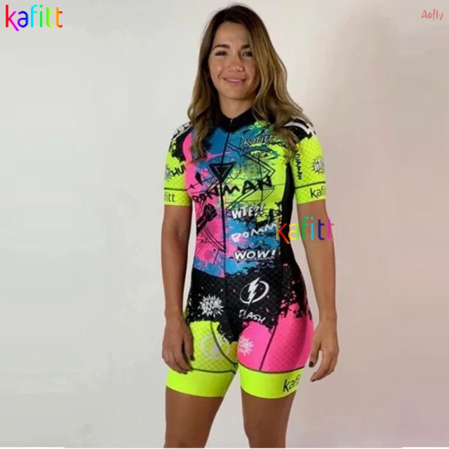 Kombinezon rowerowy Kafitt dla kobiet - krótki, letni, małpa, Triathlon Skinsuit - zestaw odzieży rowerowej P - Wianko - 8