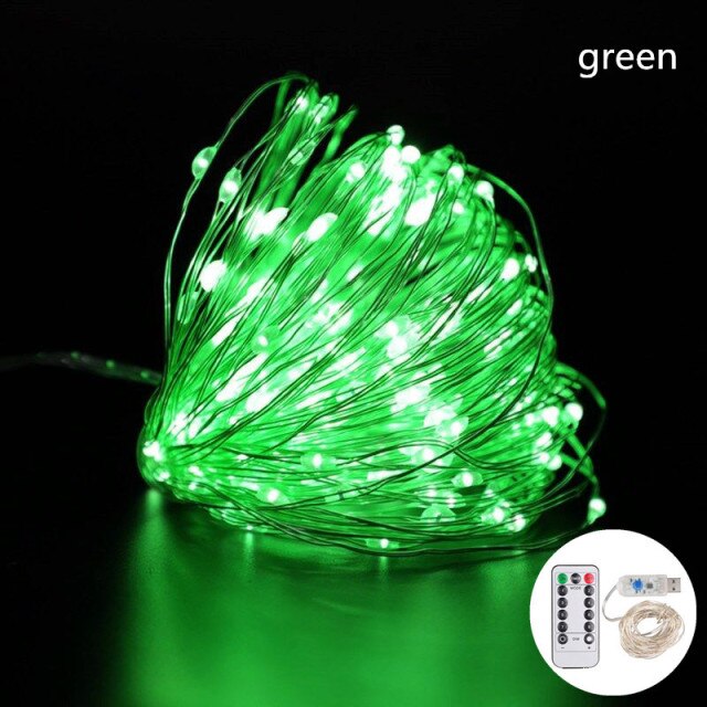 Girlanda żarówkowa LED Light USB drut miedziany - 5m, 10m, 20m - dekoracja imprezowa DIY - Wianko - 2