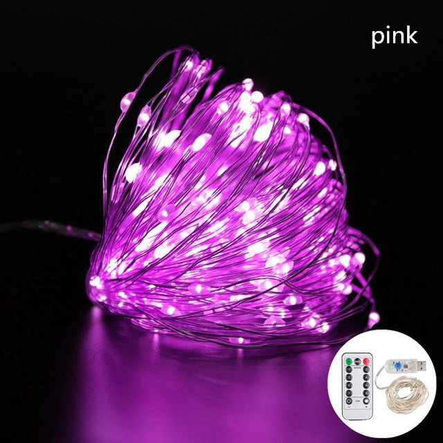 Girlanda żarówkowa LED Light USB drut miedziany - 5m, 10m, 20m - dekoracja imprezowa DIY - Wianko - 12