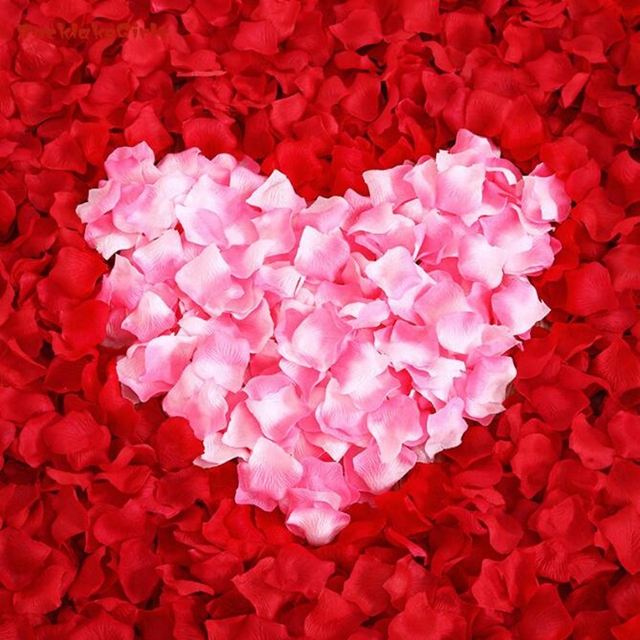 500/1000 sztuk materiałowych płatków róż do dekoracji łóżka weselnego - symulacja płatków ręcznie układanych dla małżeństwa - Wianko - 4