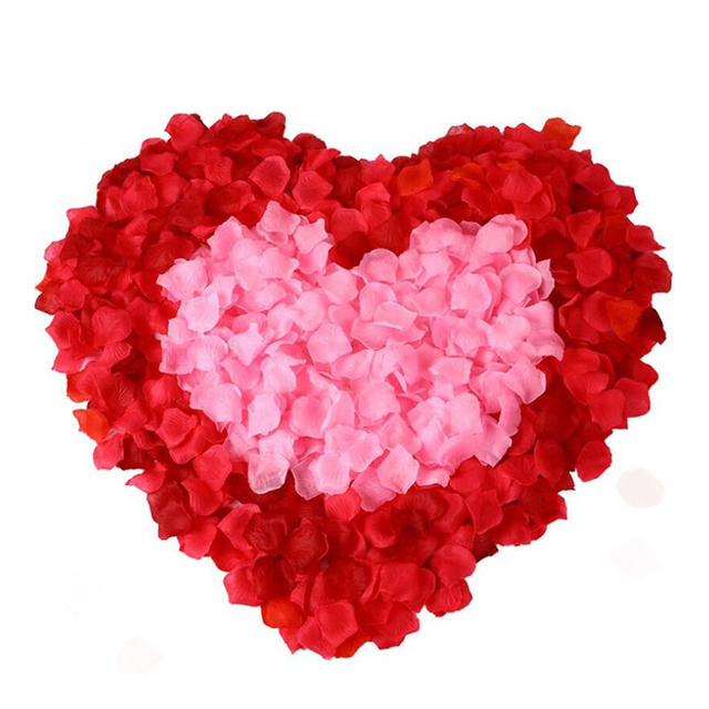 500/1000 sztuk materiałowych płatków róż do dekoracji łóżka weselnego - symulacja płatków ręcznie układanych dla małżeństwa - Wianko - 7
