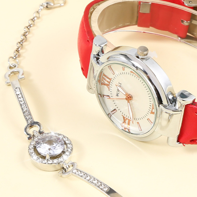Damski zegarek z paskiem kwarcowym w minimalistycznym stylu, z tarczą romanowską - prezent ślubny dla dziewczyny - Wianko - 5