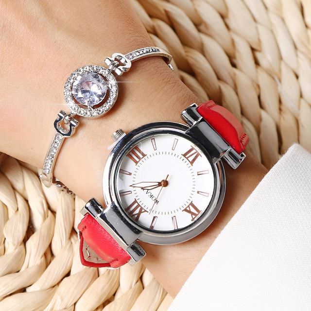 Damski zegarek z paskiem kwarcowym w minimalistycznym stylu, z tarczą romanowską - prezent ślubny dla dziewczyny - Wianko - 3