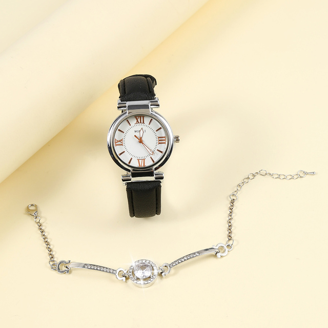 Damski zegarek z paskiem kwarcowym w minimalistycznym stylu, z tarczą romanowską - prezent ślubny dla dziewczyny - Wianko - 10