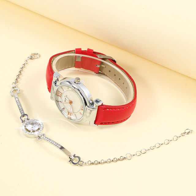 Damski zegarek z paskiem kwarcowym w minimalistycznym stylu, z tarczą romanowską - prezent ślubny dla dziewczyny - Wianko - 6